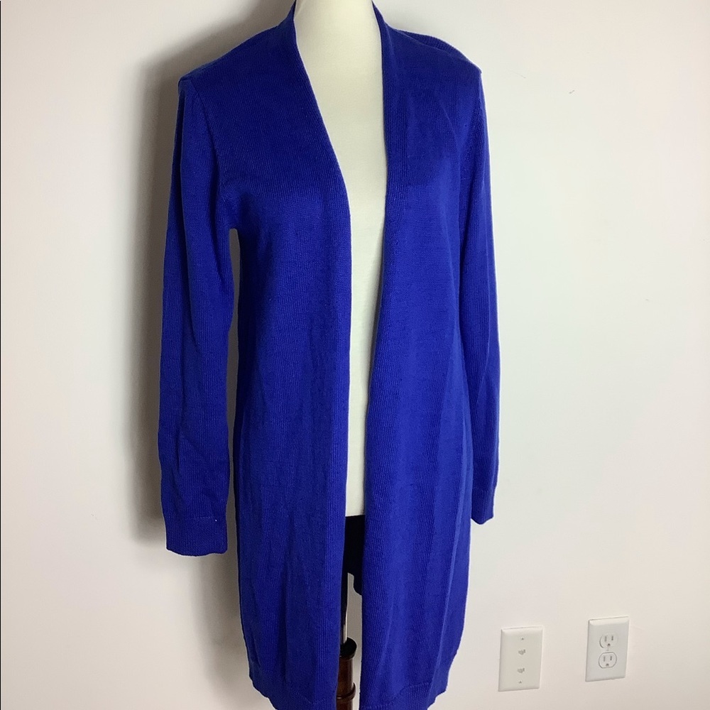 Eileen Fisher Linen Blend Open Front Cardigan